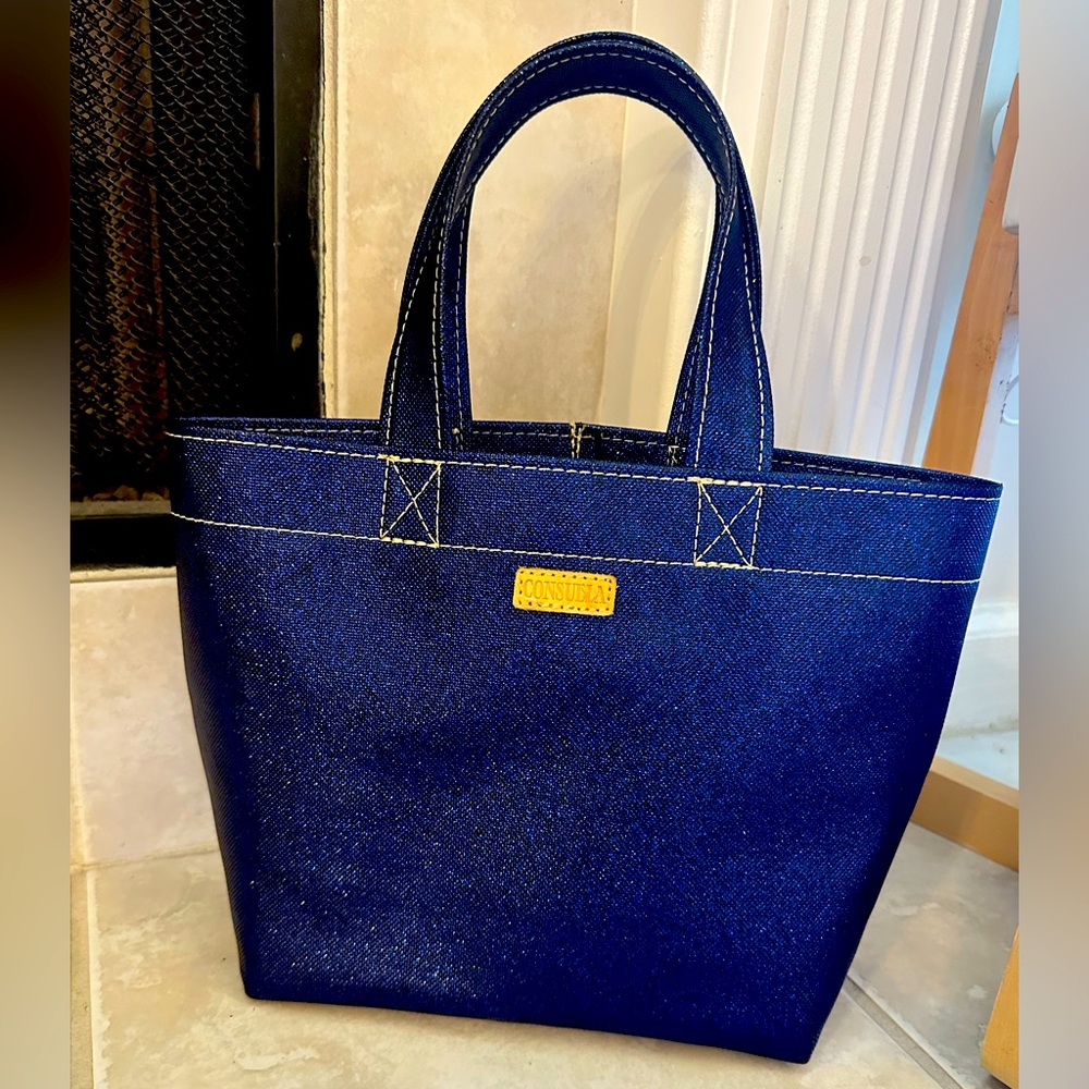 Consuela Blue Sparkle Mini Tote Bag